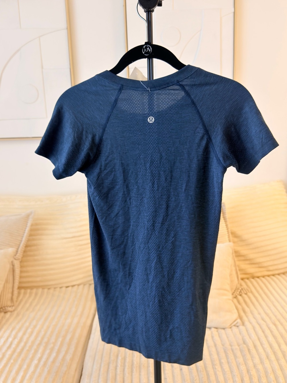Lululemon Women’s Seamless Breathe Repeat Short Sleeve Performance Top Navy